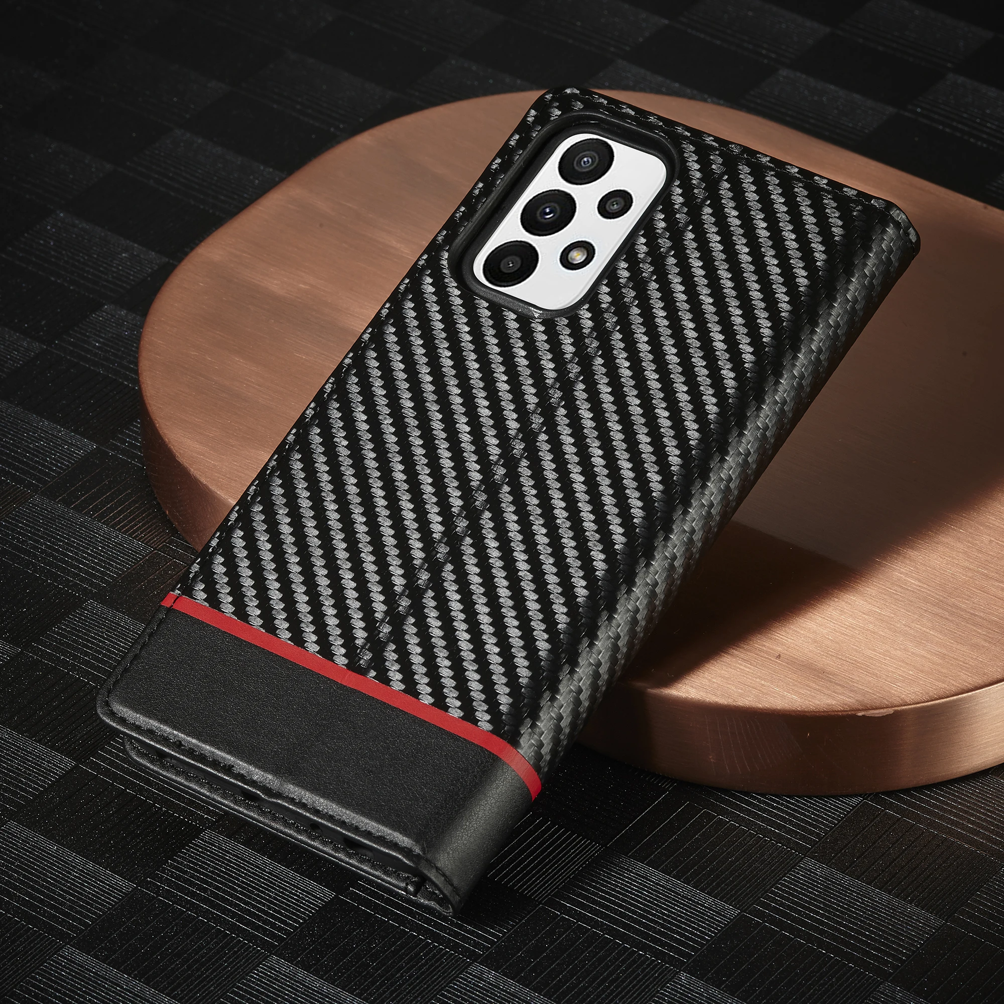 Carbon-Faser-Lederhülle für Samsung Galaxy S26 S25 S24 S23 Ultra S22 S21 S20 FE S10 Plus Note 20 + Business Brieftasche Kartenetui – Detail 18