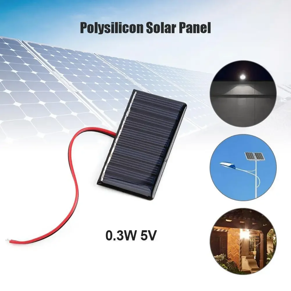 Power Bank con Batteria USB, Pannello Solare 0.3W 5V in Polisilicio Epossidico, Mini Sistema Solare Fai-da-Te con Cavi - Image 2