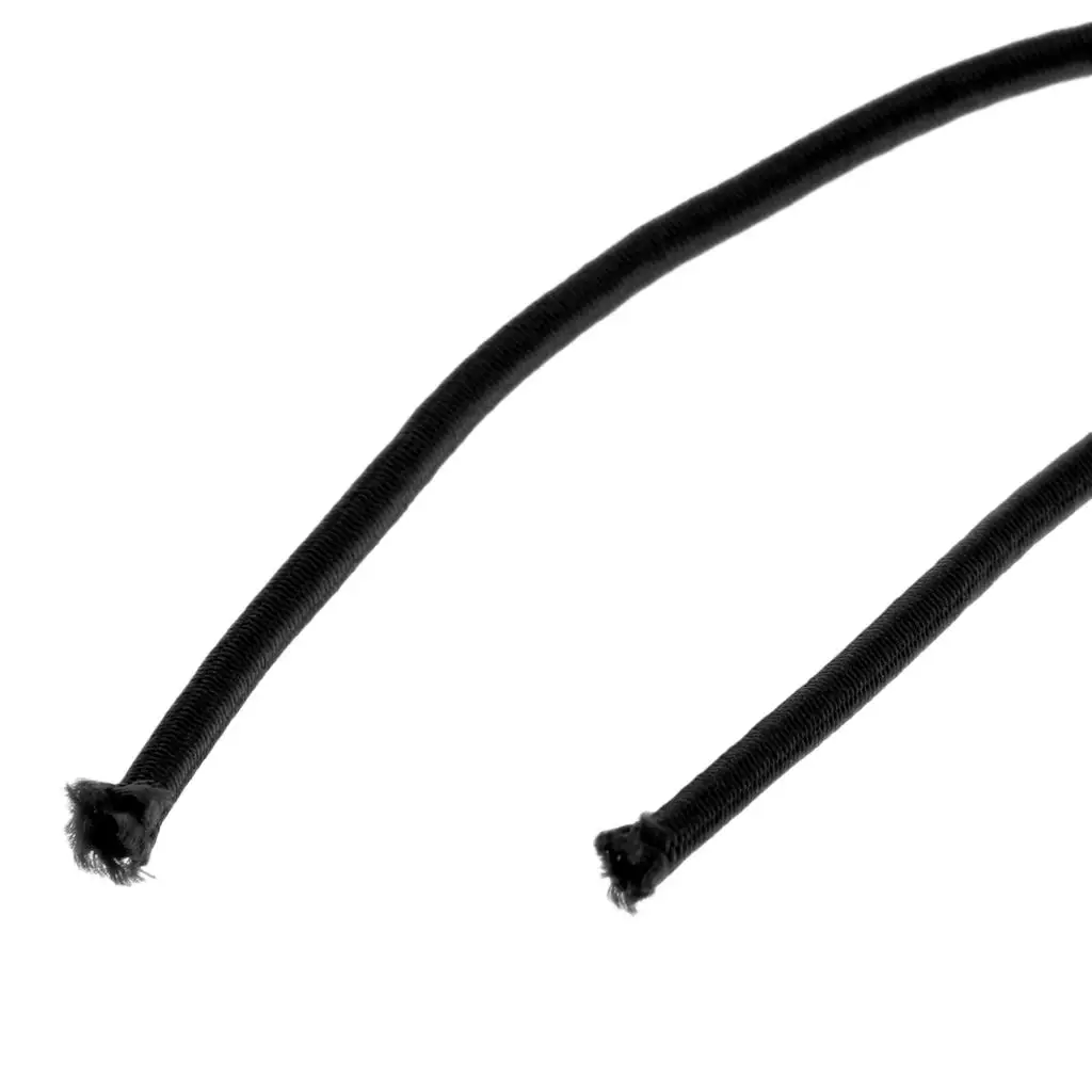 

3mm Round Elastic Rope for Boat Trailers 30m Knotted Rope Black