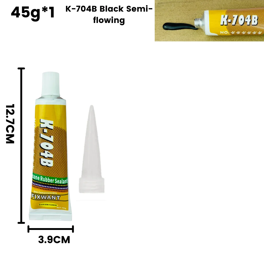 Silicone Industrial Adhesive 45g - High-Strength RTV Sealing Glue for Electronics (Available in Black, White, Transparent)