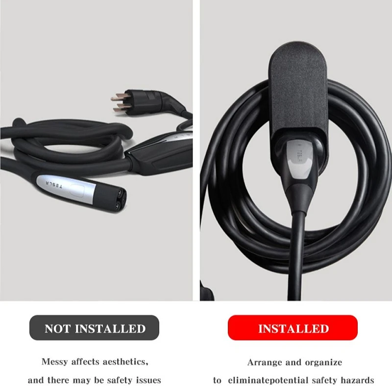 Car Charging Cable Organizer For Tesla Model 3 S X Y Charger Holder Wall Mount Connector Bracket Tesla Model Y 2023 Accessories