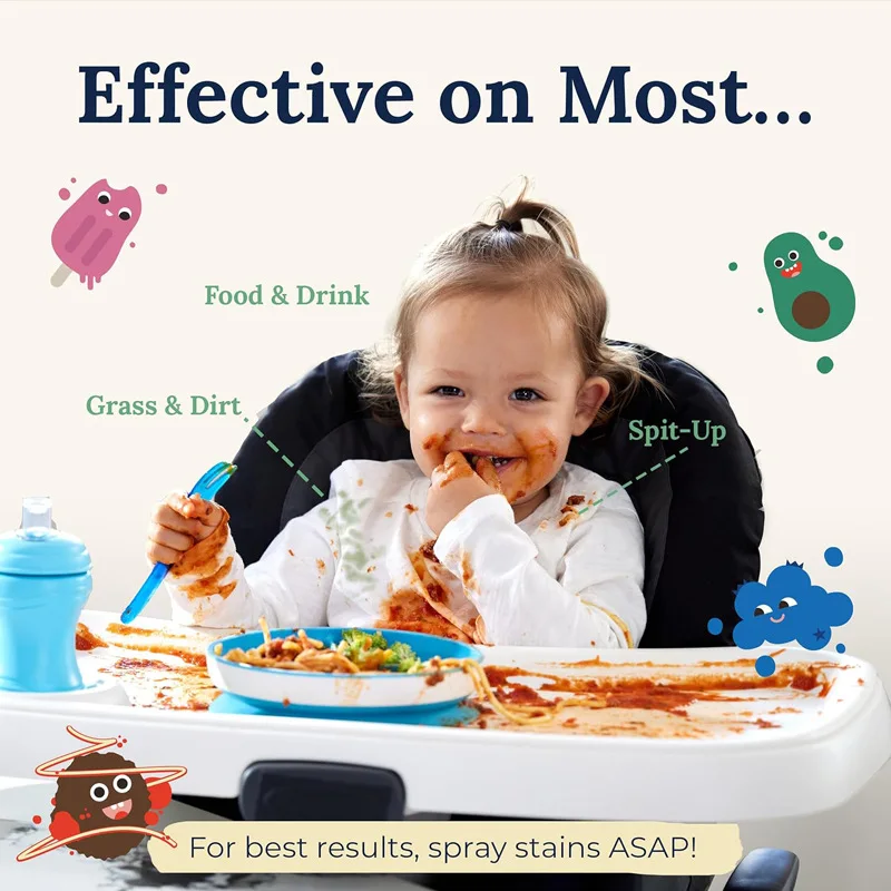 Miss Mouth's Messy Eater Stain Treater Spray Newborn & Baby Essentials No Dry Cleaning Food Grease Coffee Off Laundry, Underwear