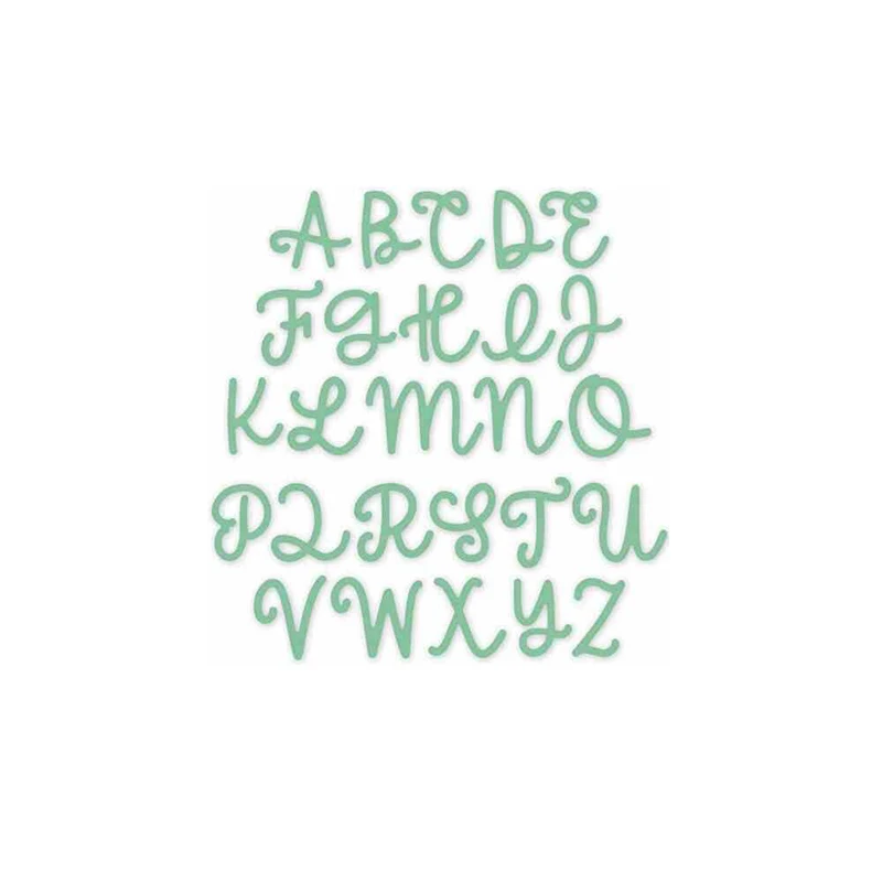 2024 New Arrival English Letter Alphabet Metal Cutting Dies for Scrapbooking Card Making Photo Album Words Stencil