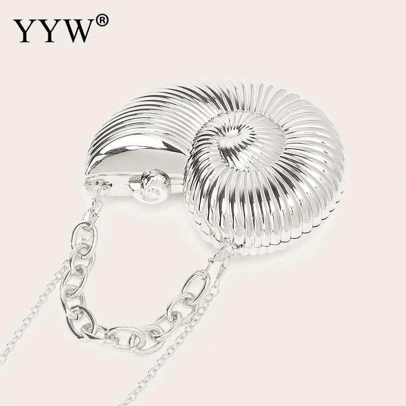 Conch Evening Clutch Handbag Fashion Acrylic Gold Silver Plating Underarm Bags Box Designer Style Party Shoulder Messenger Purse