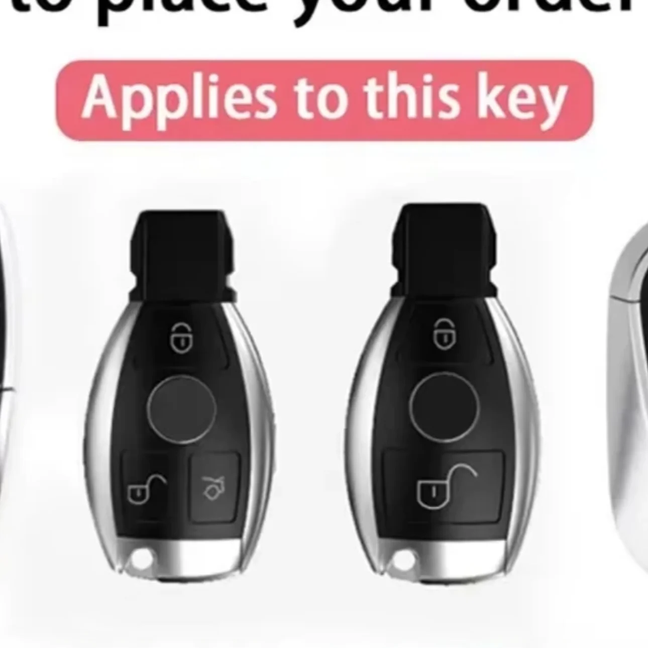 Modische Legierung Autoschlüssel-Hülle mit Kette für Mercedes Benz CE ABS Klasse GLE GLA GLB GLC GLS AMG W176 W177 203 204 205 – Detail 1