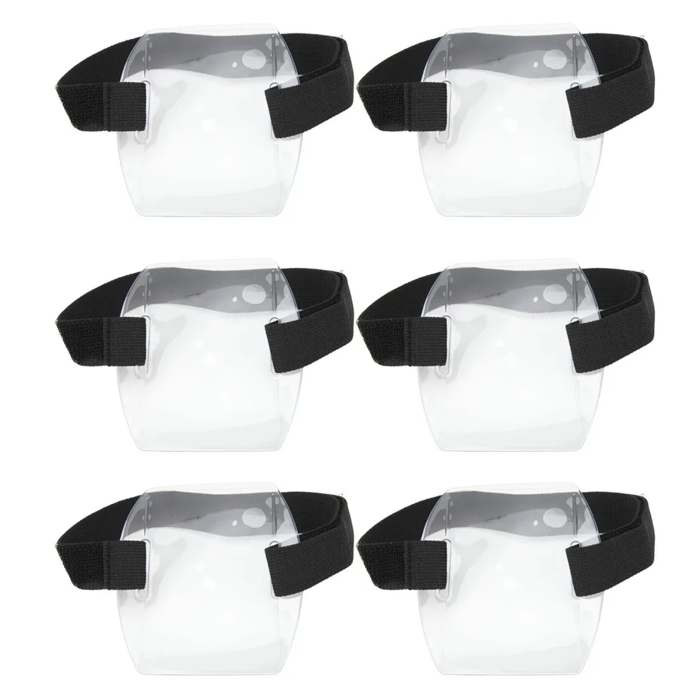 6개 PVC 암밴드 배지 홀더 블랙 방수 팔걸이 ID 카드 홀더 벨크로 타입 탄성 밴드 ID 카드 홀더 비즈니스용