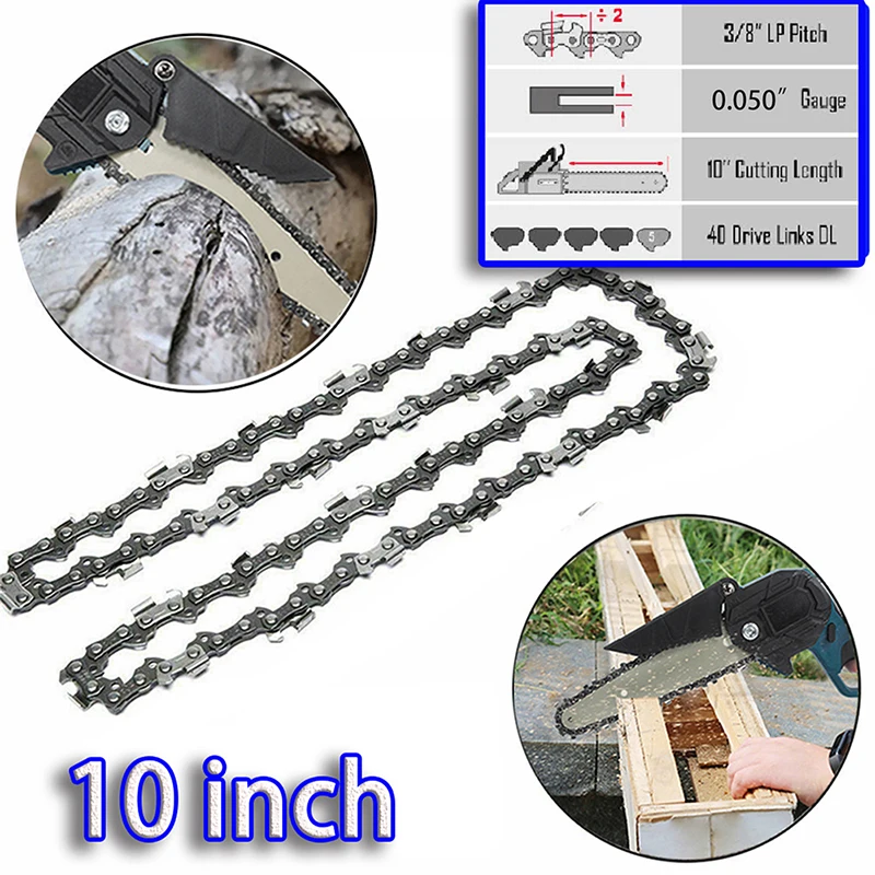 Chainsaw Chain 1/2/3/4Pcs 10 Inch 3/8" Pitch 20 Chain Cutters 40 Drive Links Electric Saw Accessory