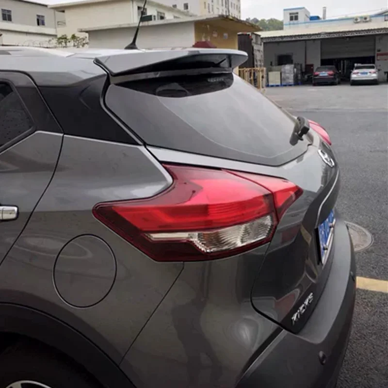 For Nissan Kicks Spoiler 2017-2022 Original Style Abs Plastic Carbon Fiber Appearance Spoiler Kicks Car Top Wing Splitter Tuning
