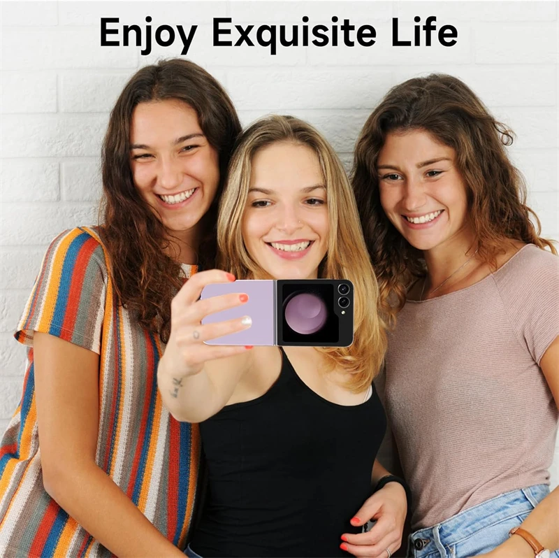 Premium Metal Camera Lens Protector with Tempered Glass Screen Film - Full Coverage for Samsung Galaxy Z Flip Series