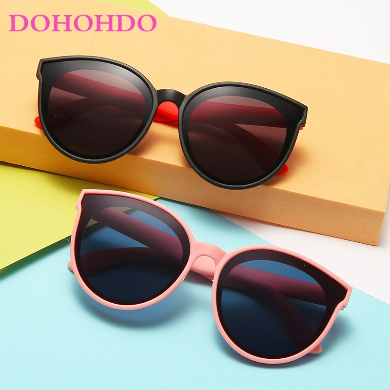 Gafas De Sol polarizadas De silicona Para Niños y niñas, lentes flexibles con ojos De gato, UV400