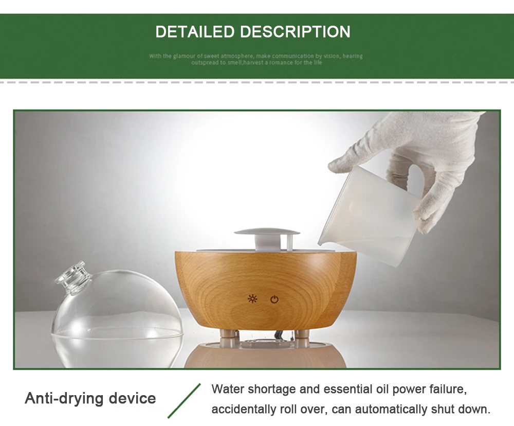 Aroma Diffuser With Essential Oil Atomiser And 7 Colour Lights_voghion.com