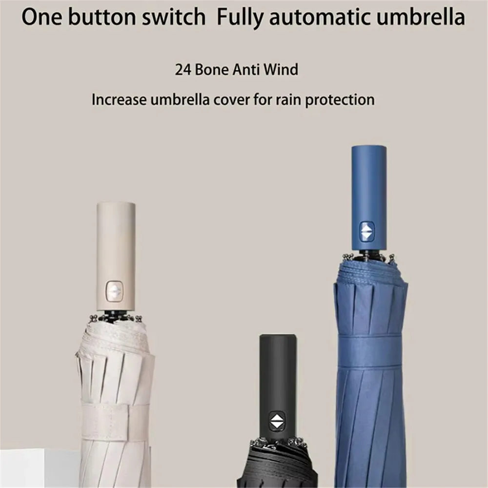 Men's Reinforced Wind-Resistant Umbrella - Durable and Sun Protective