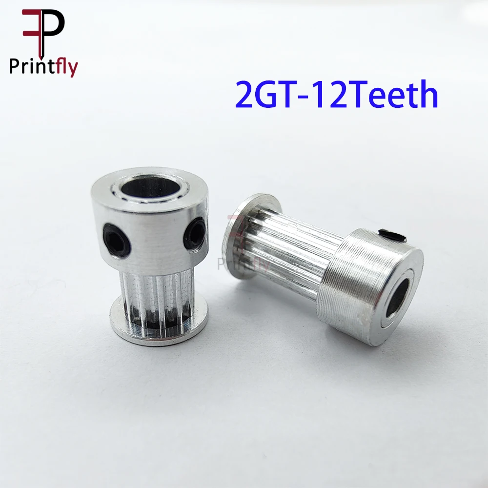 Printfly 2GT 12 치아 GT2 타이밍 풀리 2M 벨트 폭 6/9/10/15MM 보어 4/5MM 2GT 선형 풀리