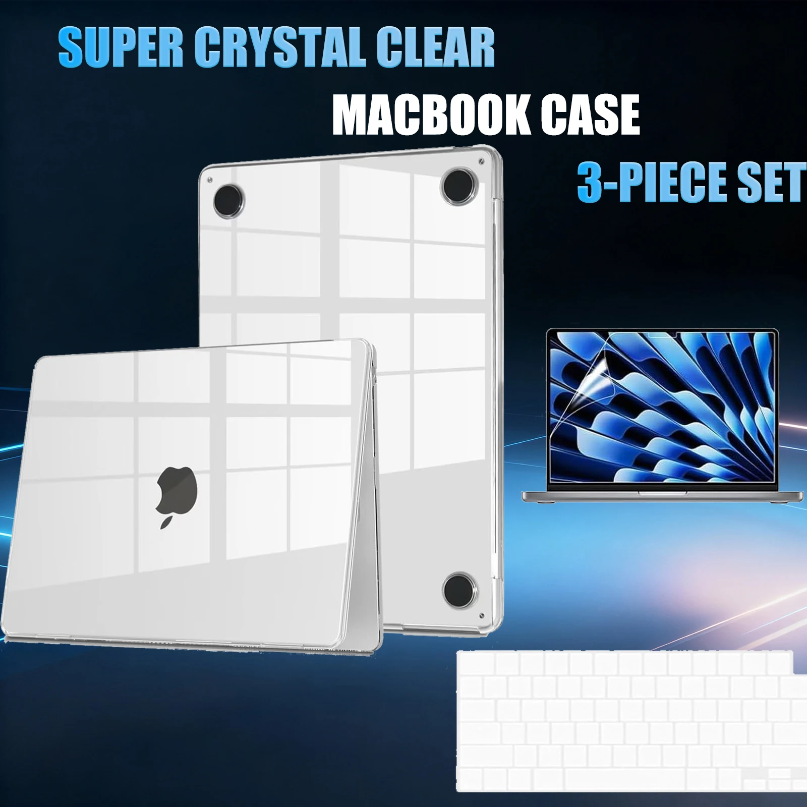 مجموعة حافظة متوافقة مع ماك بوك برو 14 M5 Chip 2025، حافظة صلبة وغطاء لوحة المفاتيح وفيلم شاشة لجهاز ماك بوك برو 16 بوصة