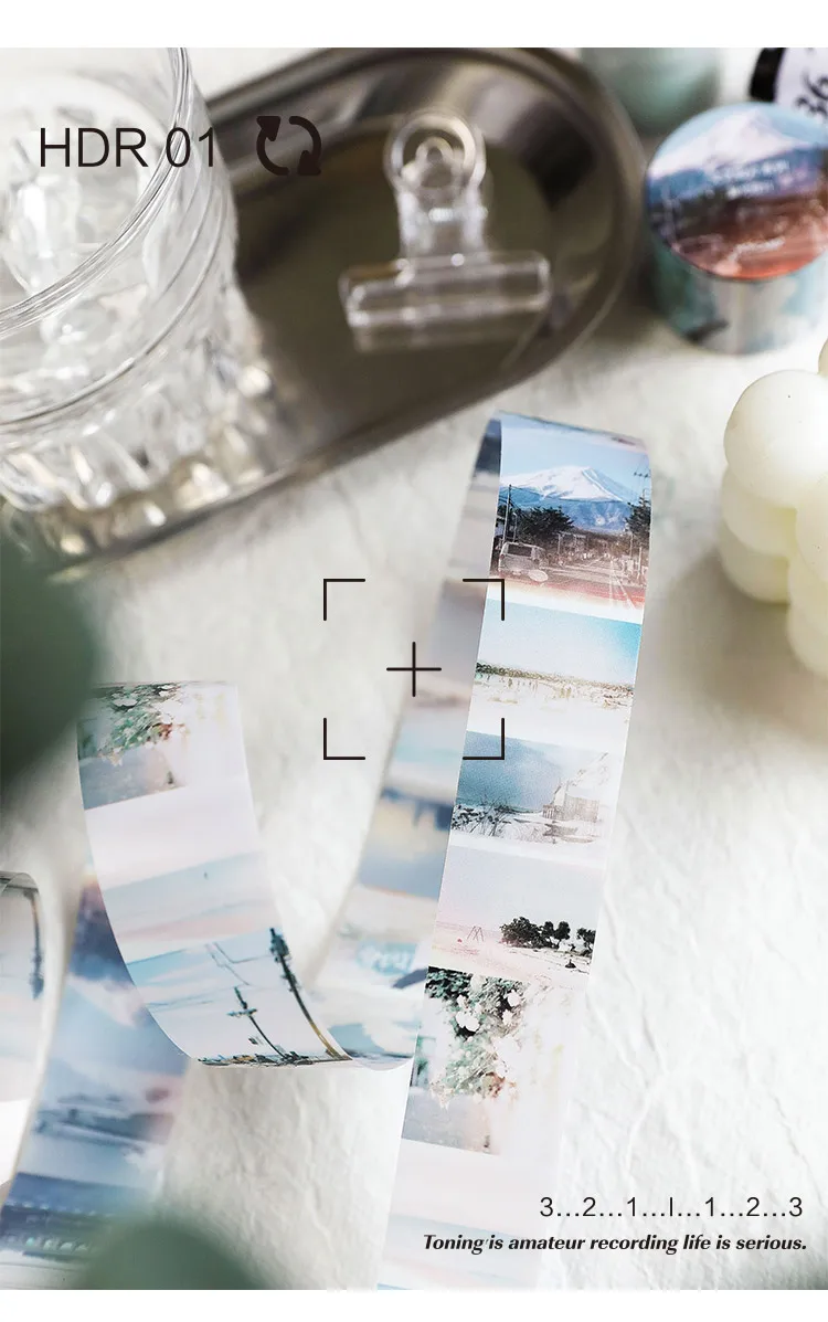 Yoofun 2,5 x cm kreative Film landschaft Masking Tape Ins Fotografie Pet Tape für Collage Junk Journal Karte machen Scrap booking – Detail 13