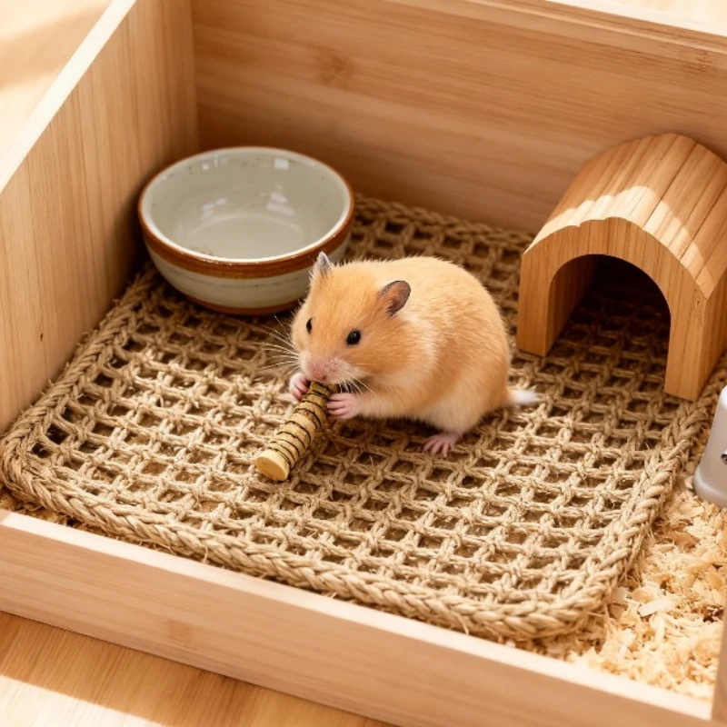 Bird Straw Mat Toy and Cage Accessory Set