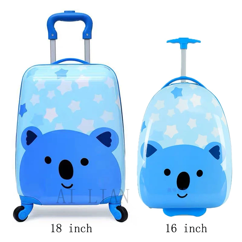 Spinner Luggage 16''18 inch Carry On Suitcase Kids Rolling Luggage Cabin Travel Trolley