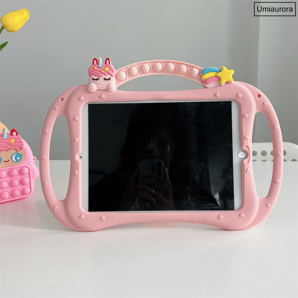 Cartoon Silicone Stand Cover para Ipad 8th 9th 10.2 Mini 6th 9.7 2023 Air 10.9 Pro 10.5 11 Tablet Case Shell Crianças - Imagem 5