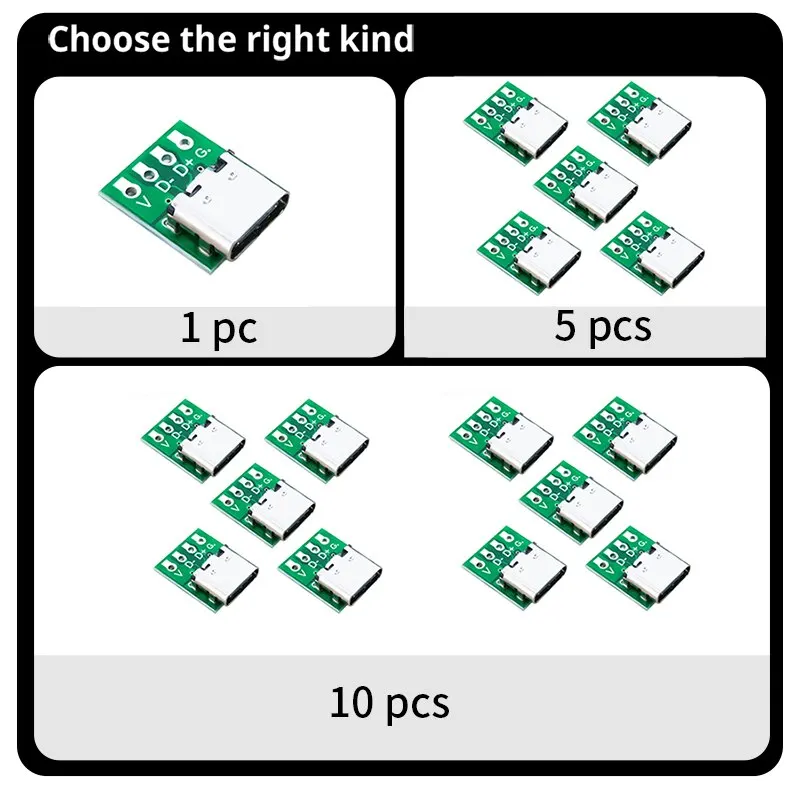 10/5/1Pcs Type c connector TYPE C USB 3.1 16 Pin Test PCB Board Plate Adapter Socket For Data Line Wire Cable Transfer