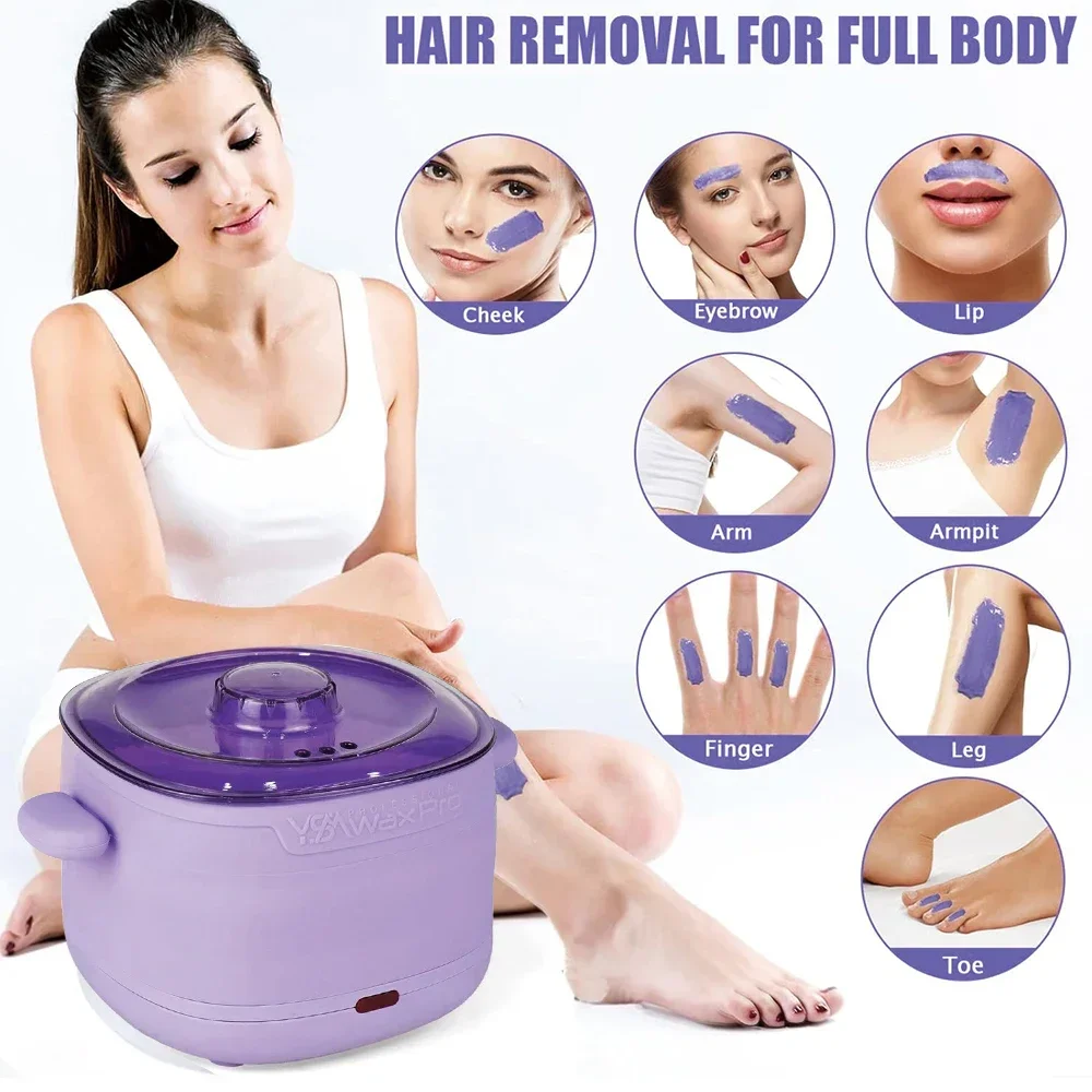1PC EU Plug Foldable Portable Wax Heater Easy To Clean High Capacity Melted Wax Beans Hair Removal Warmer Quick Melting