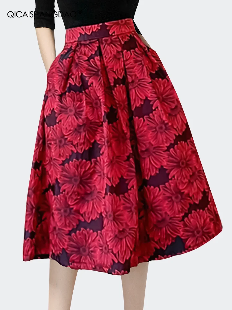 [TOOMUCHTAX] / ☆ JACQUAD MINI SKIRT / FLOWER/RED bkk20577_pink_xl?pdp.template