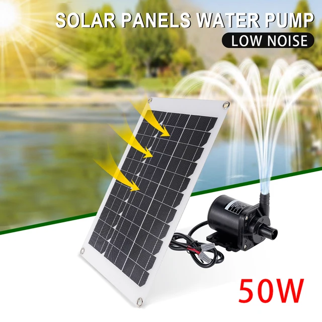 50W Napelemes Panel Kefe Nélküli Napenergia-Vízszivattyúk Készlet Rendkívül Quiet Merülő Víz Sprinkler Medence Tó Kerti Szökőkút Dekoráció