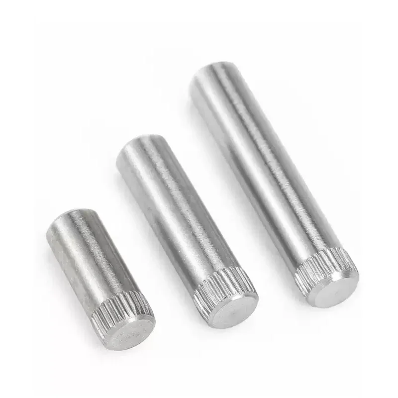 2~30pcs Knurled Pin 304 Stainless Steel Cylindrical Dowel Shaft Pin Toy Connecting Rod Lock M1.5 M2 M2.5 M3 M4 M5 M6M8 Hinge