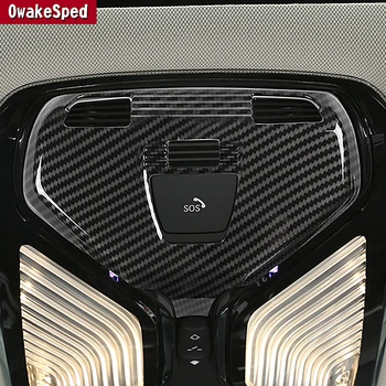 자동차 전면 독서등 장식 프레임, BMW X3 G01 X4 3 5 시리즈 G20 G30 G38 인테리어 탄소 섬유 컬러 스티커 커버 트림
