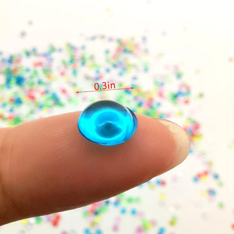 Clear Mini Acrylic Flatback Beads 1 Lb Flat Acrylic Marbles for Vase Filler Mini Fairy Garden Decor Wedding Party