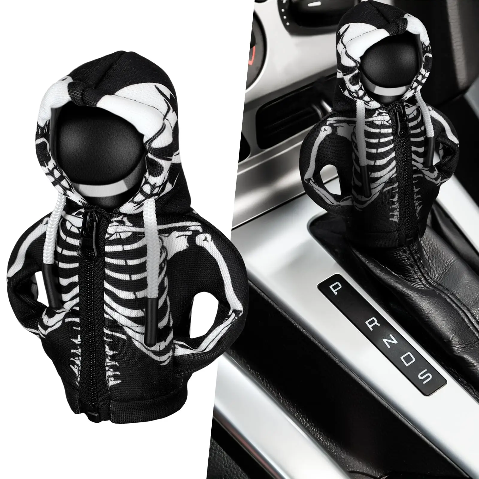 Car shift hoodie decoration Fun shift cover Halloween mini Universal knob hoodie cover for car interior accessories