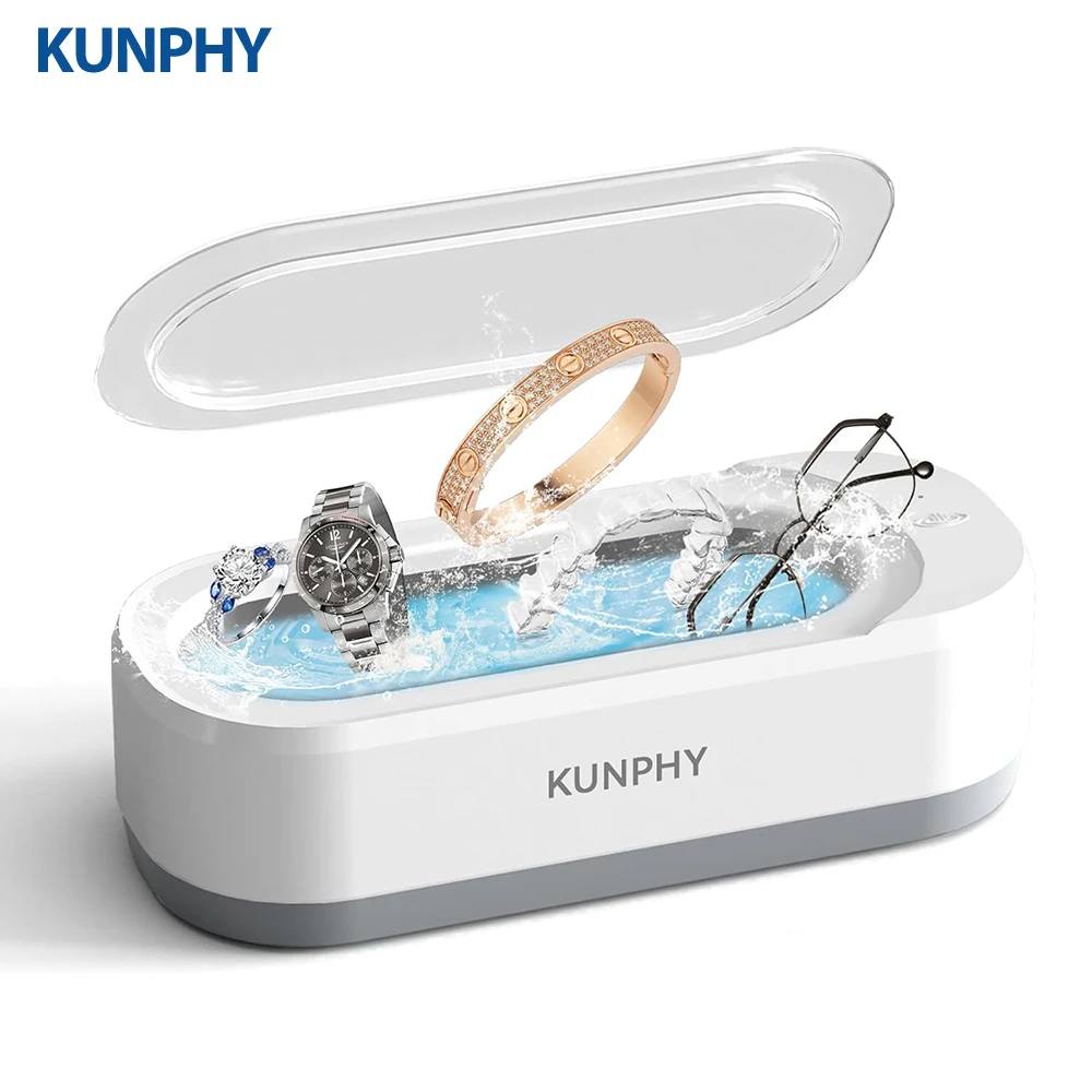 KUNPHY Ultrasonic Cleaning Machine Household 350ML 46KHz Vibration Cleaning Multifunctional Glasses Jewelry Deep Cleaning Tool 1