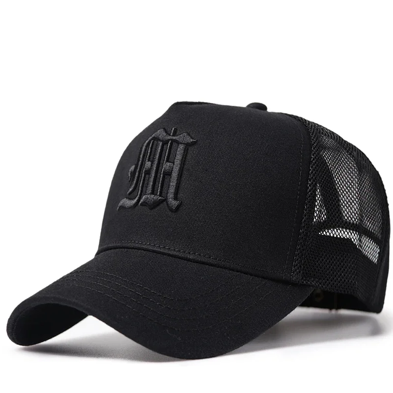 Big Head Plus Size Men's Hat Baseball Cap for Male 2024 Summer Sports Hat Hip Hop Breathable Mesh Trucker Hat Hard Structure images - 6