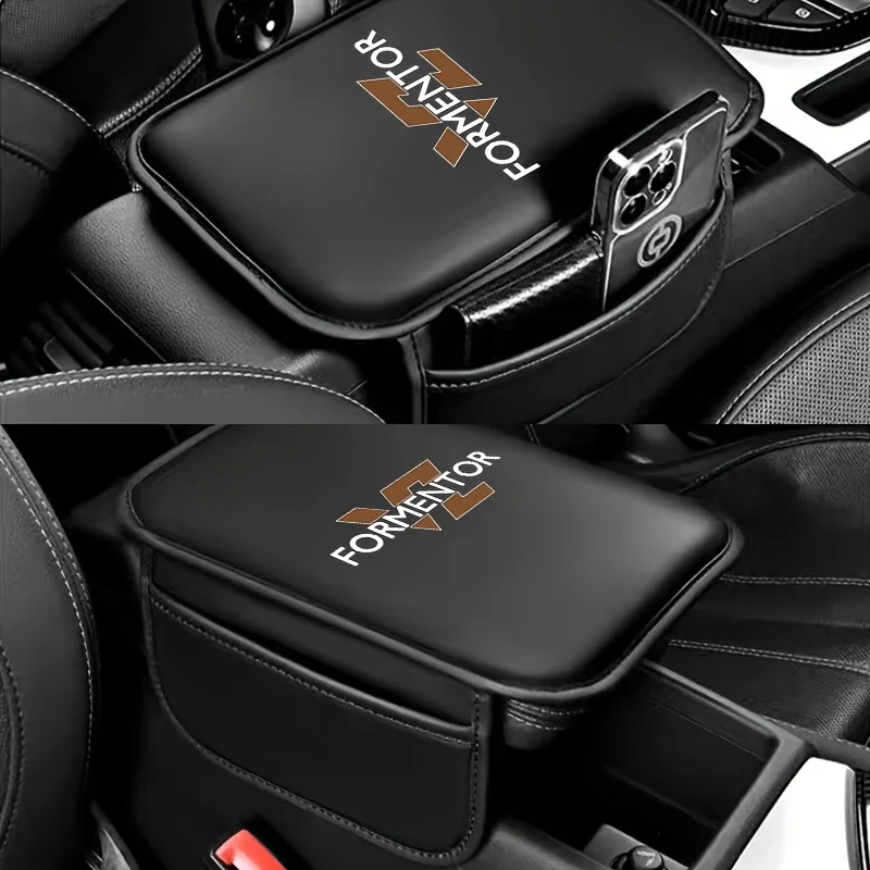 Geeignet für Cupra Formentor Auto-Armlehnenpolster, Mittelkonsolenpolster, Armlehnenboxen, Erhöhungspolster, mit Aufbewahrungstaschen. – Detail 1