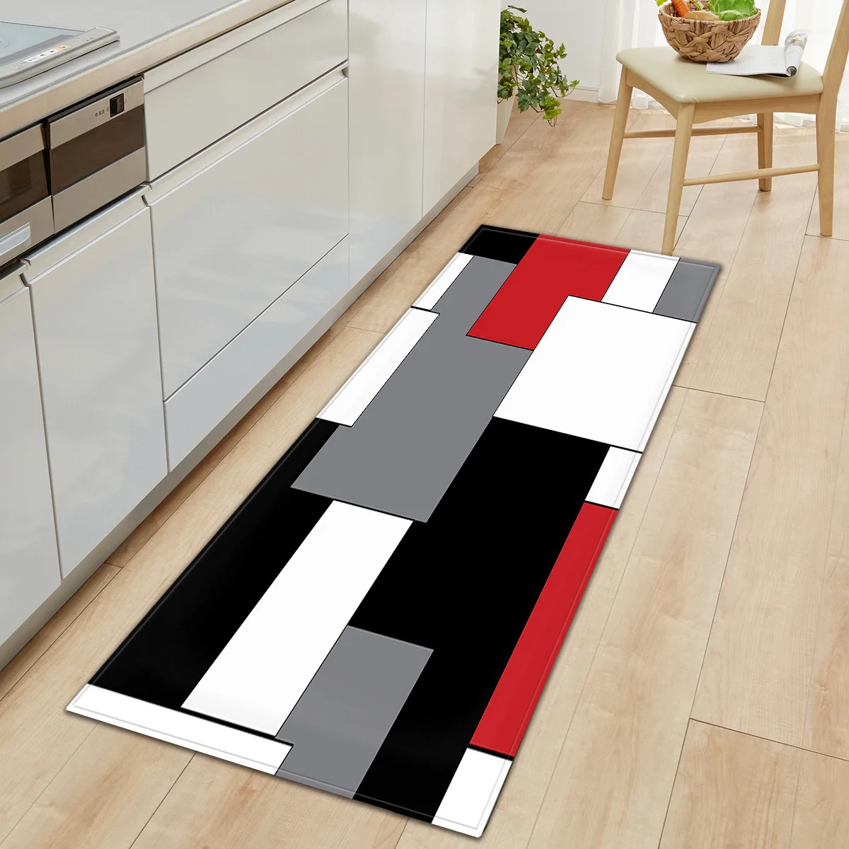 

One Piece Kitchen Carpet Nordic Geometric Patterns Kitchen Rugs Mats Non Slip Washable Floor Mats For Home Entrance Living Room