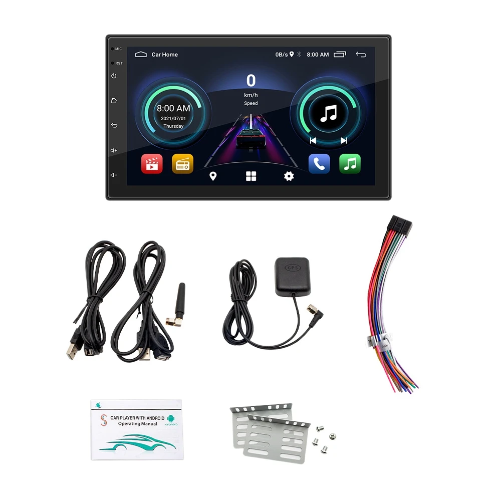 

2 Din Car Radio 7inch HD Autoradio Multimedia Player Touch Screen Auto Audio Carplay Android 10.1 Car Stereo MP5