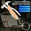 Multi-functional folding tool pliers with wooden handle Camping knife pliers claw hammer Multi-purpose Portable outdoor tool 3
