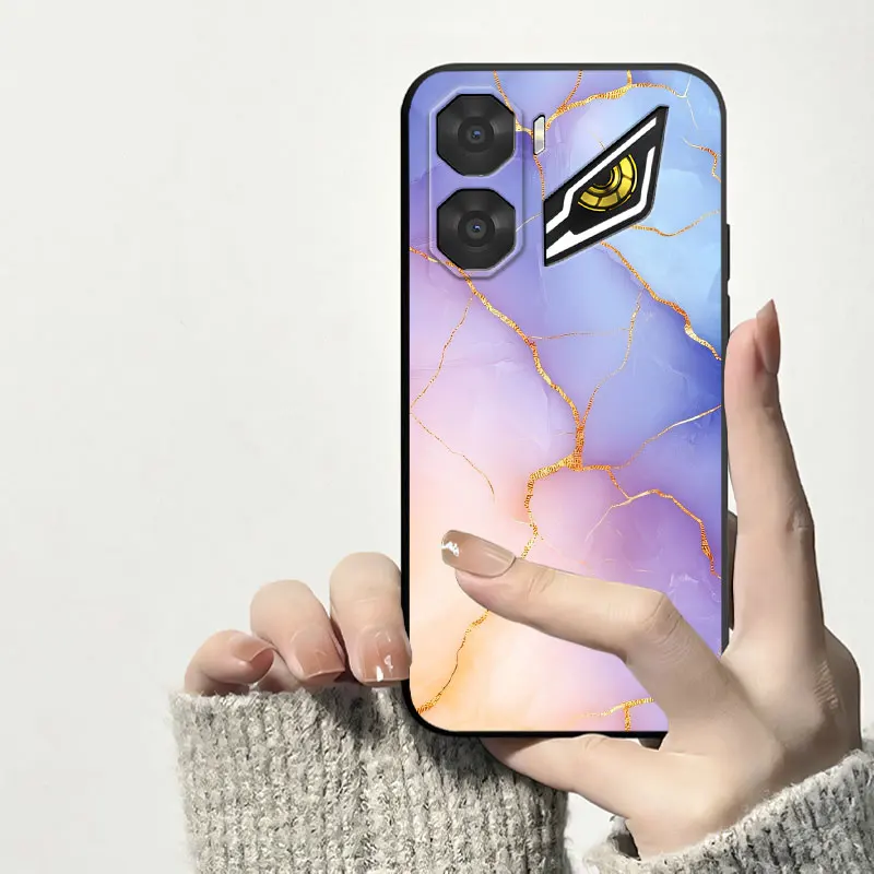 Stylish Black TPU Print Silicone Bumper Phone Case