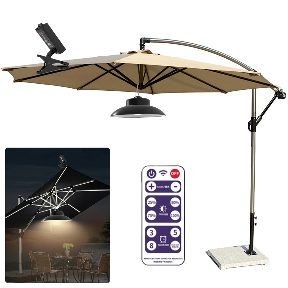 1/2PCS Solar Patio Umbrella Lights for Parasol Beach 3 Brightness Modes for Garden Camping Tents Indoor Outdoor Lighting patio umbrella lights