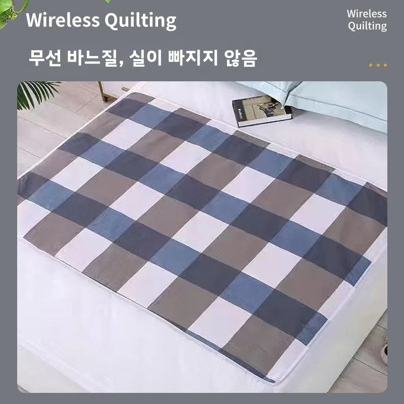 두꺼운 방수 세탁 가능 성인용 케어 매트 노인 요실금 패드 대형 사이즈 기계 세탁 가능 침구 폴리에스터 섬유