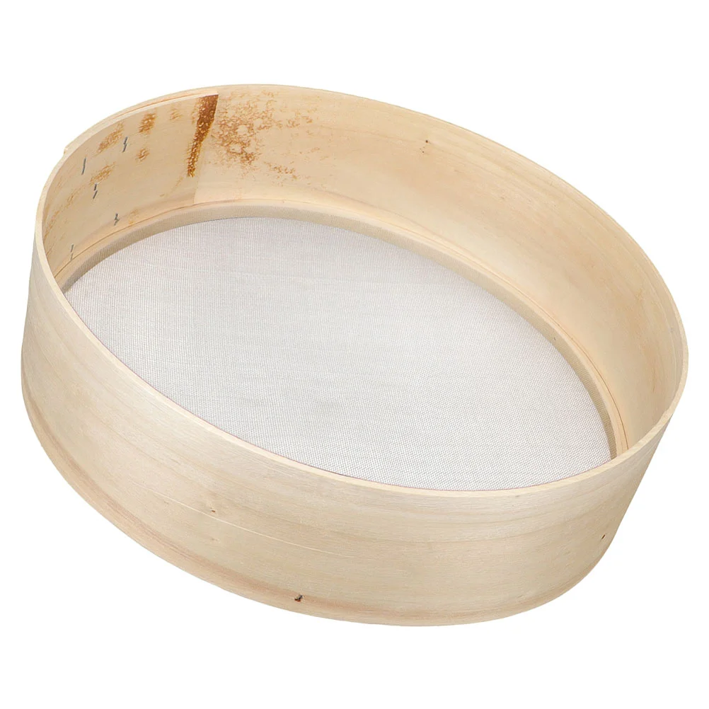

Garden Sieve Baking Mesh Flour Seive Strainer Sieving Tool Round Shape Sifter Wood