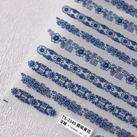 Blue and White Porcelain China Style Nail Stickers Special Simple Blue Nail Art Decorative Pattern Accessories Nail Supplies 2