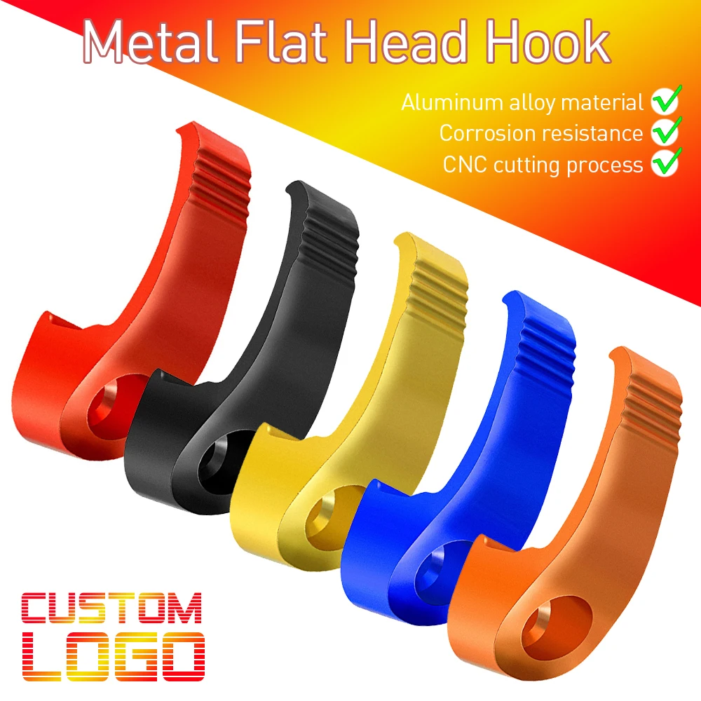 

ATK 5PC Durable Motorcycle Handlebar Hook Metal Universal Accessories Luggage Helmet Hook Mount Scooter Holder Customized Logo