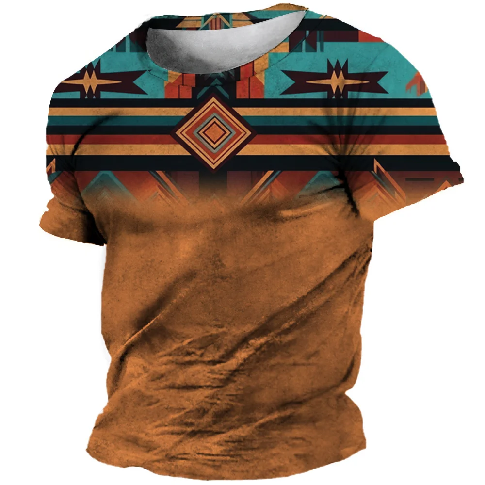 3D Printing Retro Fashion Short Sleeved T-shirts for Men Women Children