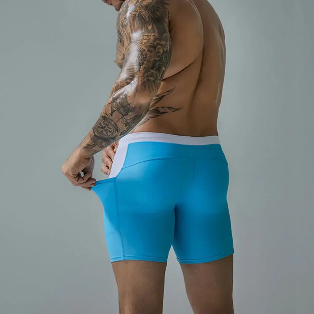 Swim Trunks Men Waterproof Quick-Drying Shorts Swimwear Swimsuit with Pockets Surf Pants Bathing Suit Beach Pool swim trunks swim shorts