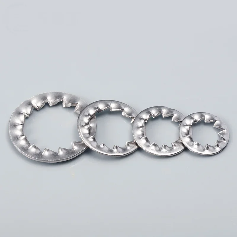 304 Stainless Steel Internal Serrated Metal Washer Locking Washer M3M4M5M6M8M12M114M16M18M18M20M24