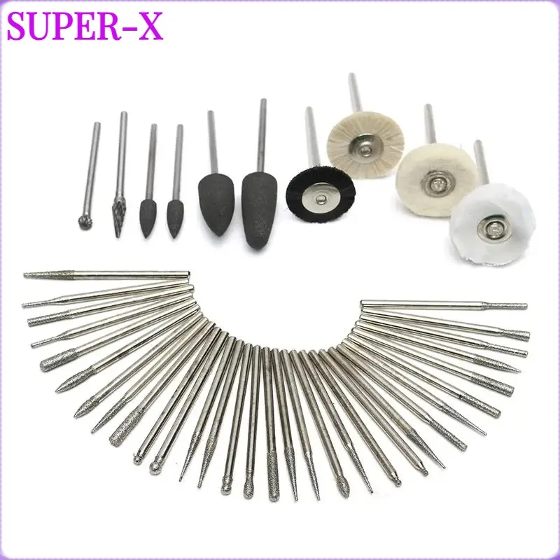 

41PCS/Box Dental Lab Silicone Rubber Polishing Burs Drill Rotary Tungsten Steel 2.35mm Teeth Whitening Dentist Tools With Box