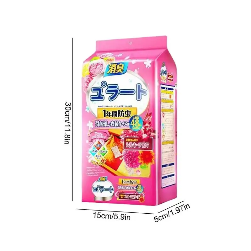 48pcs Wardrobe Deodorant Insect Repellent Camphor Balls Moisture-proof Wardrobe Deodorant Long-lasting Fragrance Repellent - Image 6