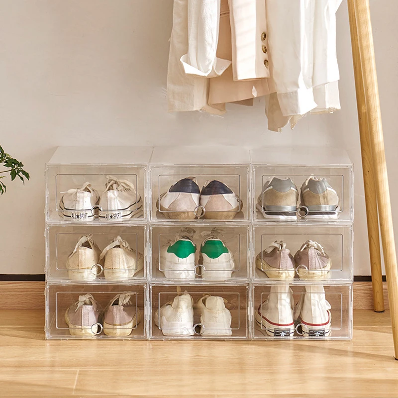 Bag Storage Box Wardrobe Dust Proof Acrylic Shelving Living Room Bedroom  Place Bag Shoes Organizer Transparent Display Cabinet - AliExpress