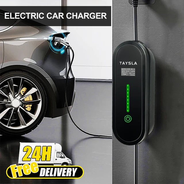 TAYSLA-Chargeur de voiture électrique, position de charge de véhicule  électrique, chargeur EV mural, câble de