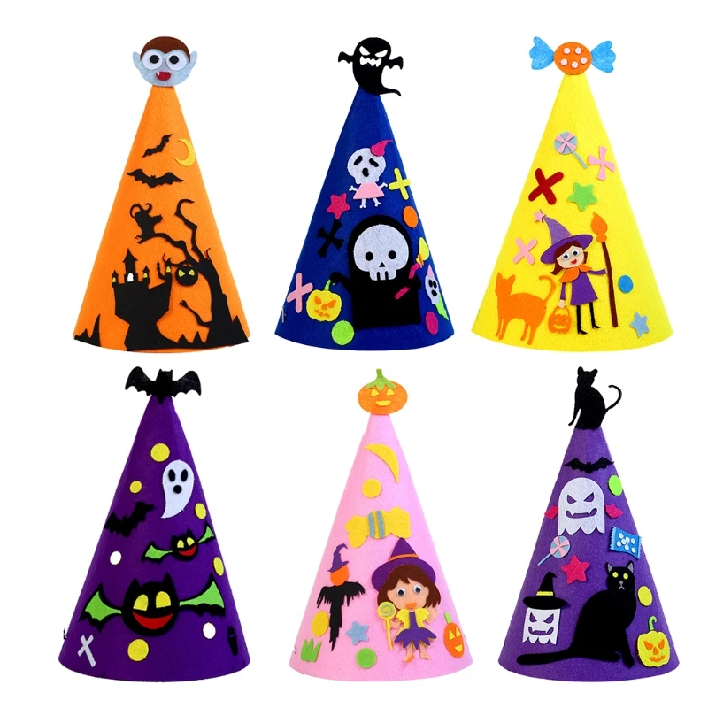 

Party Art Supplies Halloween DIY Hat Non-Woven Handicraft for Holiday Decor Dropship